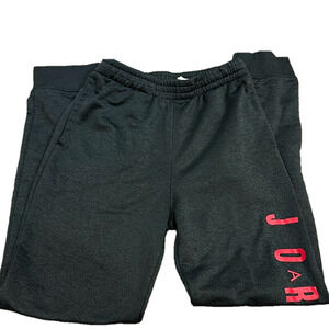 NIKE DRI FIT GRAY AND RED AIR JORDAN JOGGERS
